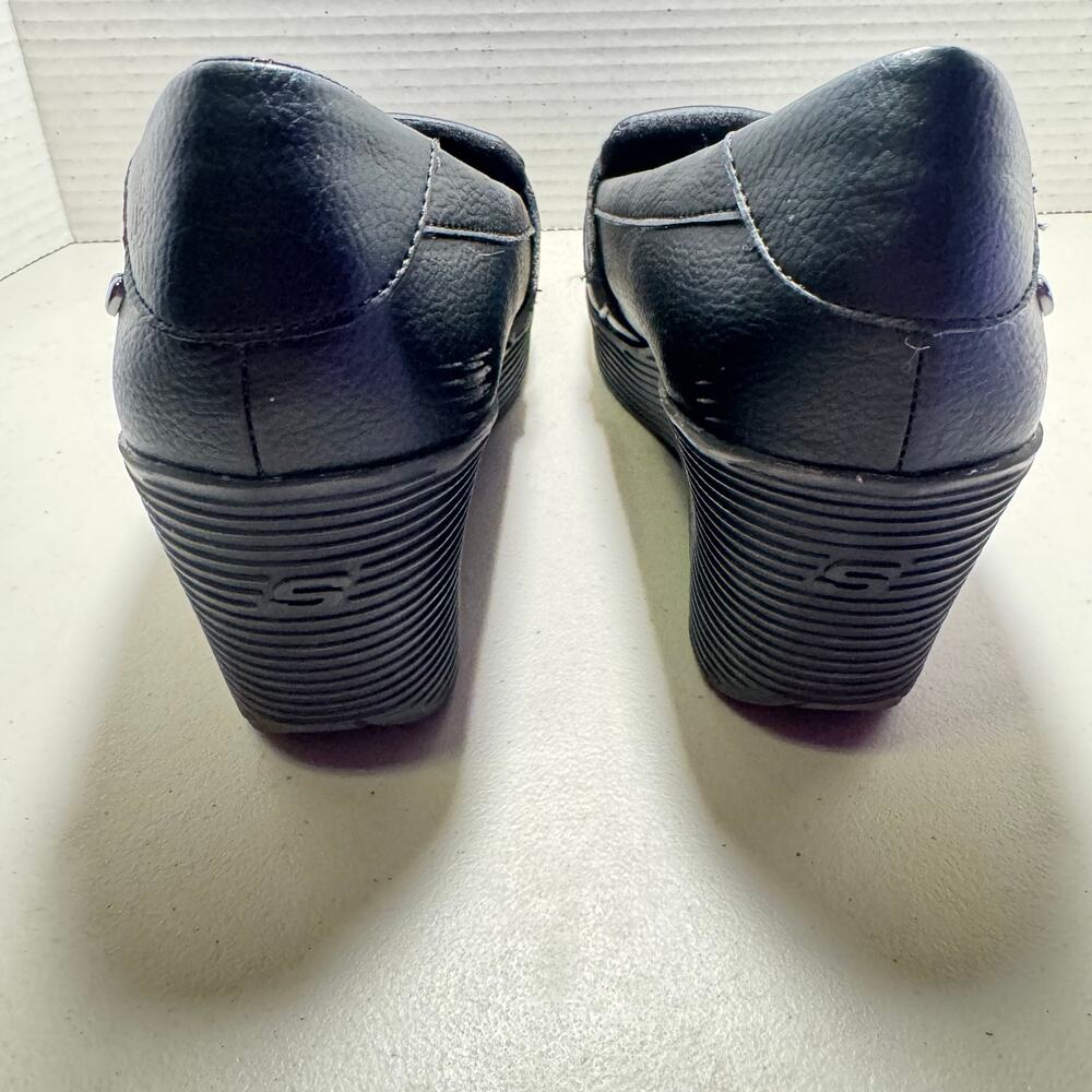 SKECHERS Platform black Loafers SZ 8.5 - Picture 3 of 7